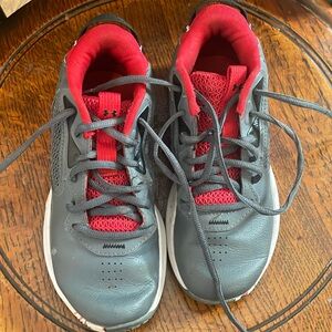 Under Armour Kids Sneakers - Charcoal and Crimson
